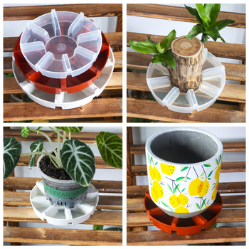 Tavă groasă pentru ghivece cu drenaj, anti-putrezire a rădăcinilor, bază circulară respirabilă pentru plante verzi