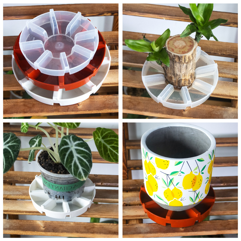 Tavă groasă pentru ghivece cu drenaj, anti-putrezire a rădăcinilor, bază circulară respirabilă pentru plante verzi