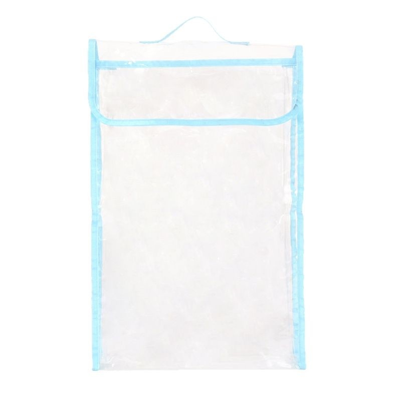 Geantă tote transparentă din PVC, mare, cu nasture ascuns, pentru depozitare haine
