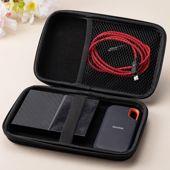 Torbica EVA za 3,5-inčni tvrdi disk i power bank s organizatorom za slušalice i kabelima