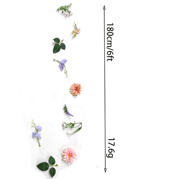 Flori artificiale suspendate DIY pentru primăvară-vară, perdea foto cu flori, ploaie de petale și efect cascadă, ghirlande florale