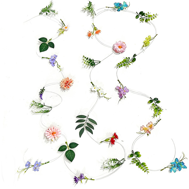 Flori artificiale suspendate DIY pentru primăvară-vară, perdea foto cu flori, ploaie de petale și efect cascadă, ghirlande florale