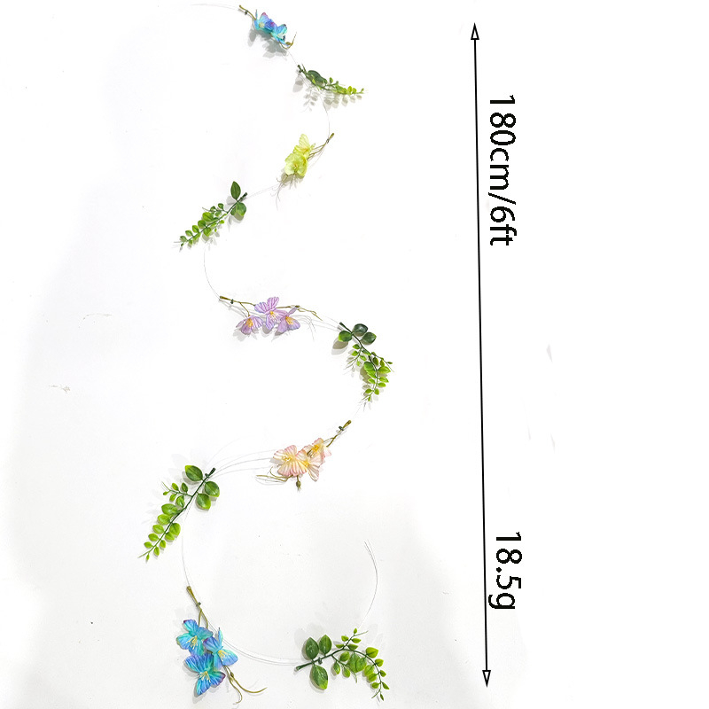 Flori artificiale suspendate DIY pentru primăvară-vară, perdea foto cu flori, ploaie de petale și efect cascadă, ghirlande florale
