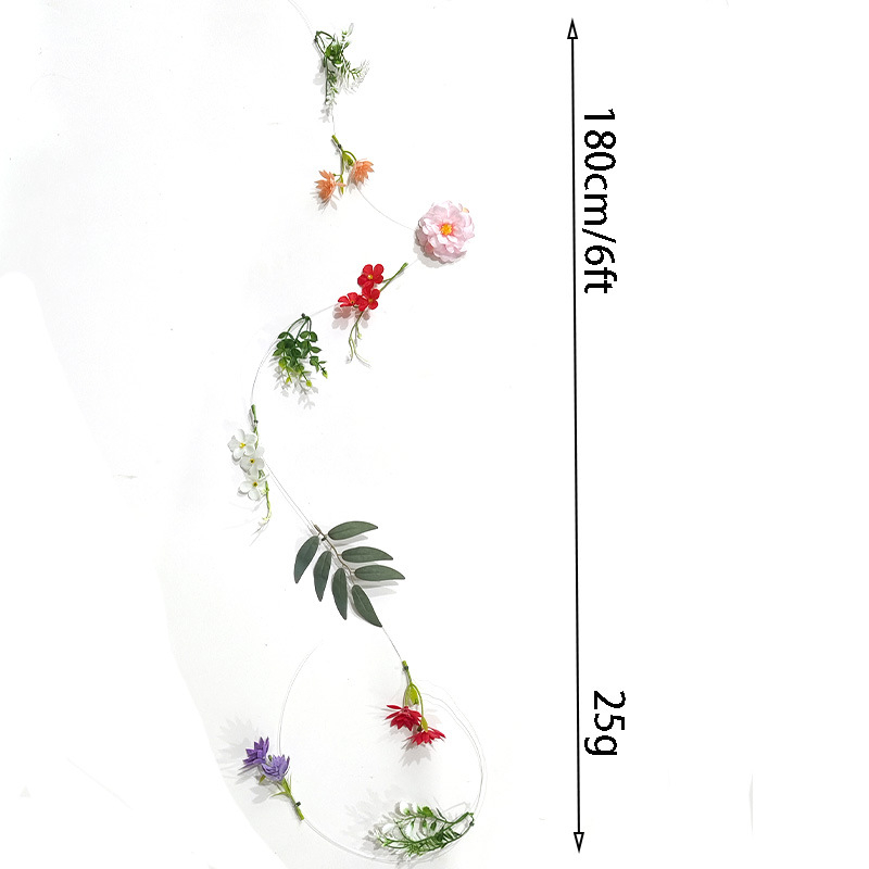 Flori artificiale suspendate DIY pentru primăvară-vară, perdea foto cu flori, ploaie de petale și efect cascadă, ghirlande florale