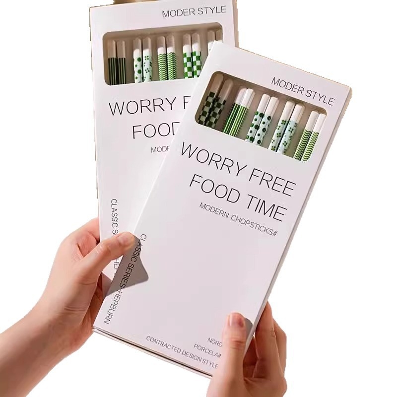 Κεραμικά chopsticks για οικιακή χρήση, μοντέρνος μινιμαλισμός, αντιβακτηριακά, ανθεκτικά σε υψηλές θερμοκρασίες, ατομικά chopsticks για ένα άτομο
