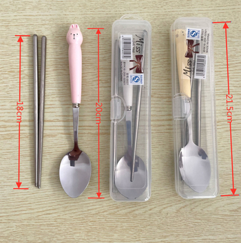 Set tacâmuri din oțel inoxidabil 304: lingură, furculiță și bețișoare pentru mâncare, portabil, 2–3 piese