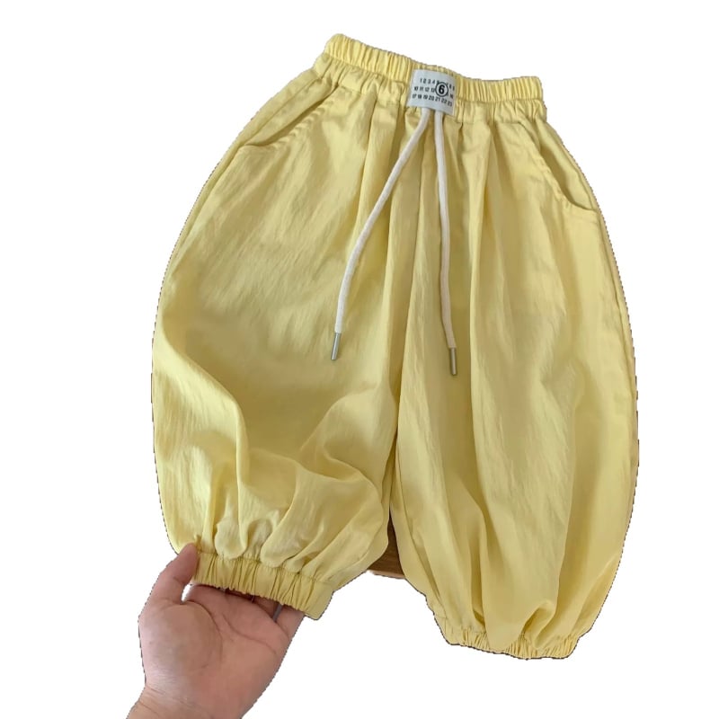 Gyermekeknek készült vékony nyári nadrág, szúnyogvédett, egyszínű, ultra puha