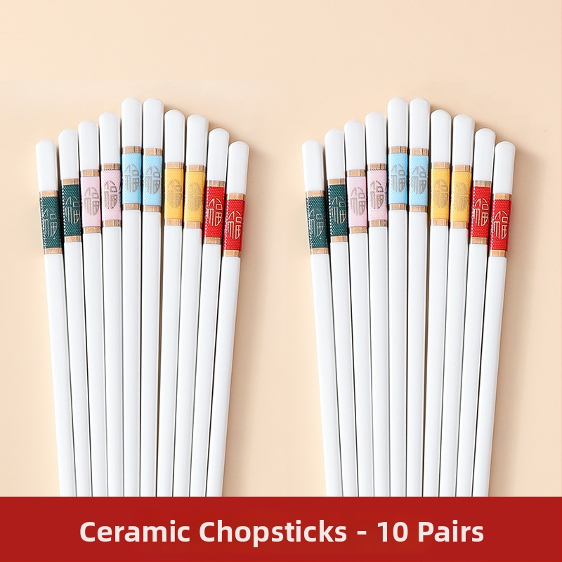 Κεραμική βάση για chopsticks με σχέδιο λαγουδάκι, σετ δώρου για το Νέο Έτος