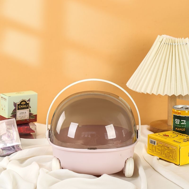 Cutie de depozitare pentru alimente, 2 L, cu capac și mâner, PET+PP, culoare solidă, stil desen animat drăguț, set 32 buc.