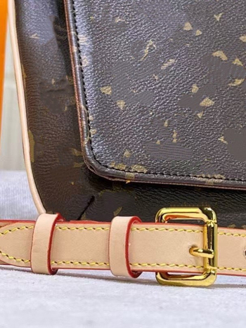 Nova L marka vintage poštanska torba za žene s preklopnim poklopcem i otiskom, retro stil, preko ramena