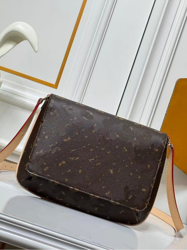 Nova L marka vintage poštanska torba za žene s preklopnim poklopcem i otiskom, retro stil, preko ramena