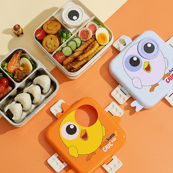 Dječja kutija za ručak od nehrđajućeg čelika, japanskog stila bento, prehrambena kvaliteta, vanjska piknička kutija