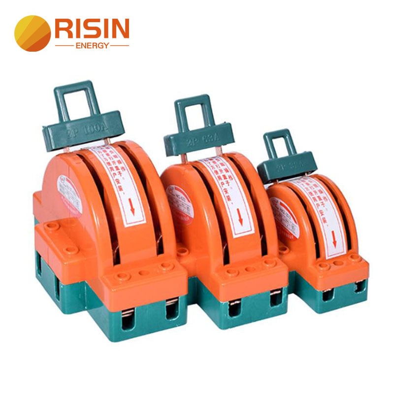 Δίπολος διακόπτης τύπου λεπίδας, 32A/63A/100A, 220V, απομονωτικός διακόπτης με διπλή μετάθεση