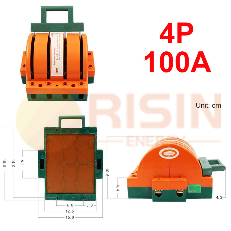 Δίπολος διακόπτης τύπου λεπίδας, 32A/63A/100A, 220V, απομονωτικός διακόπτης με διπλή μετάθεση
