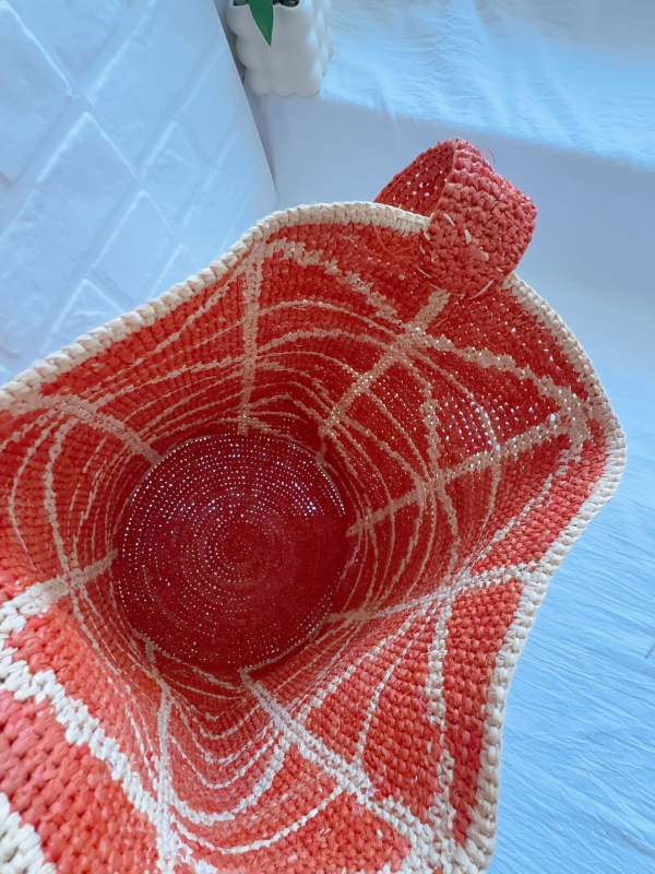 Ženska torba od rafije s blok bojama, ručno pletena kanta-torba za putovanja, za more i plažu, crossbody torba