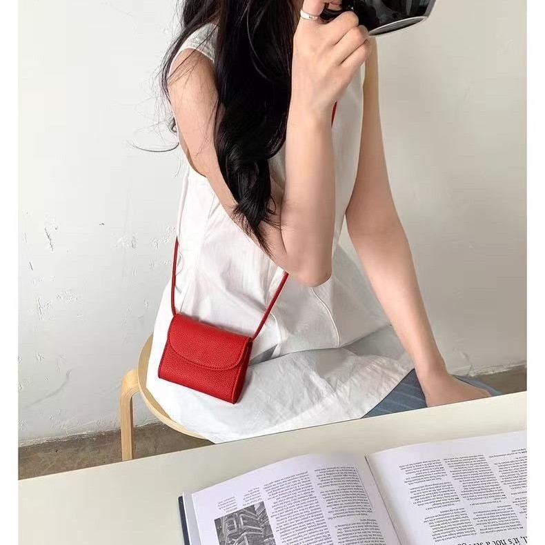 Mini torbica u korejskom stilu, dopamin boja, PU koža, crossbody, mala kvadratna torbica, dizajn inspiriran ružom