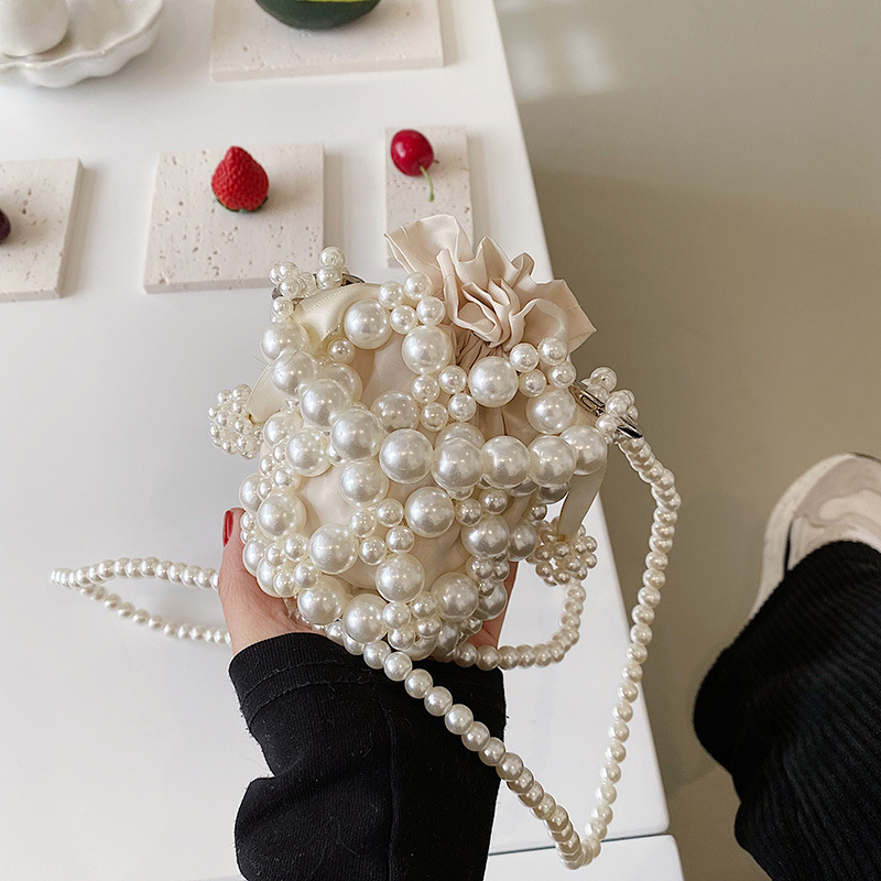Mini crossbody torbica s perlama za ruž, ženska mala torbica, proljeće-ljeto 2022