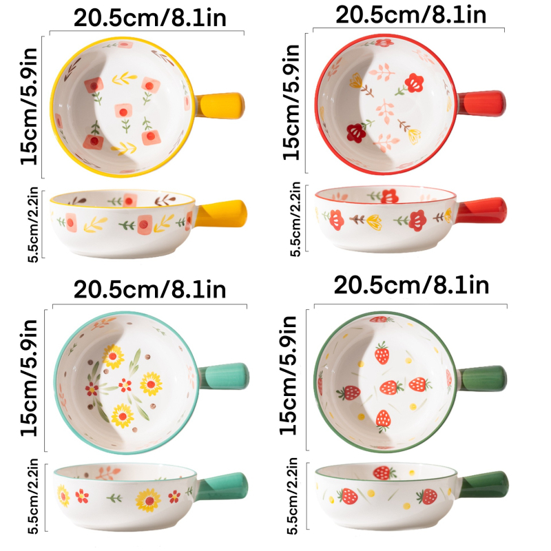 Bohemiai stílusú porcelán ebédtál fogantyúval, fedővel, mikrózható