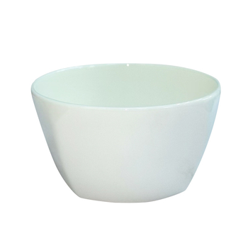 Bol din porțelan cu oase, alb pur, destinat servirii în hoteluri, design minimalist, bol de supă cu opțiune imprimare logo, diametru 10–11 cm, compatibil cu cuptorul cu microunde.