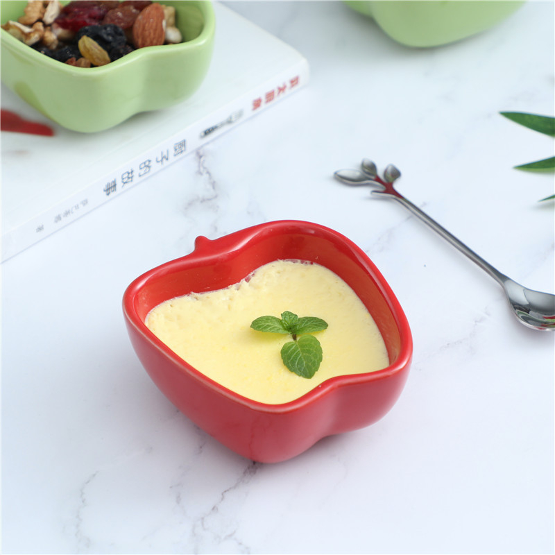 Vas ceramic pentru uz casnic, desert, budincă cu ou bătut la abur, bol pentru sosuri, porțelan alb, stil nordic minimalist.