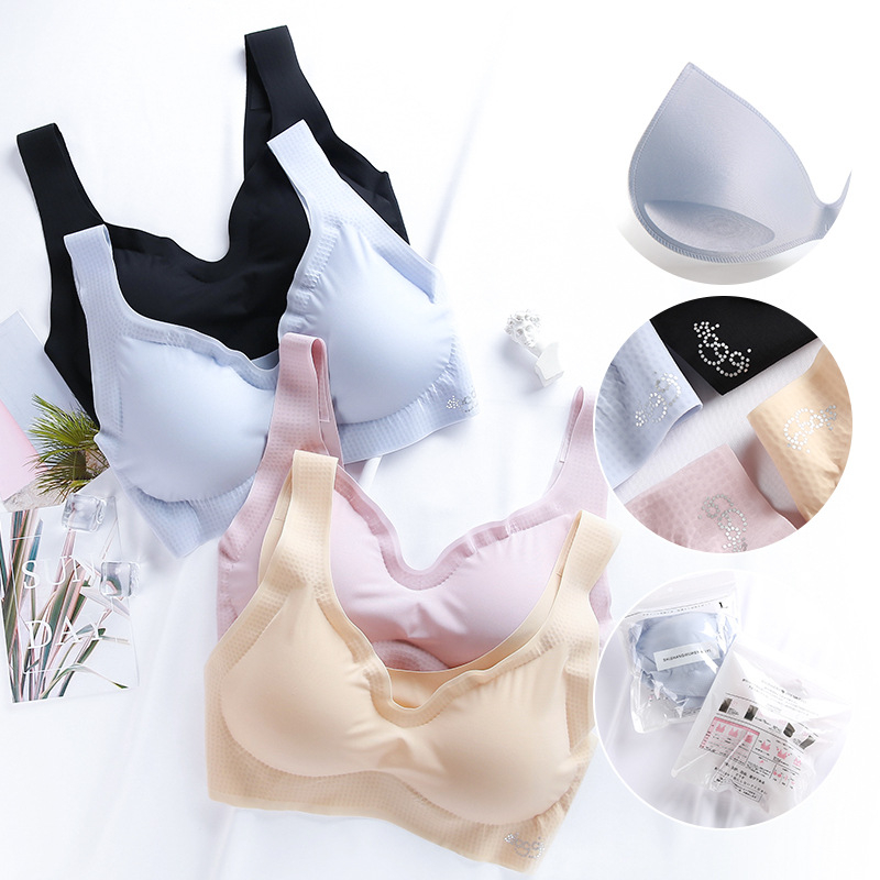 Ultra-tanke donje rublje od ice silk, hlađajuće, bezšivno, bez žica, sportsko-noćni top grudnjak-vest