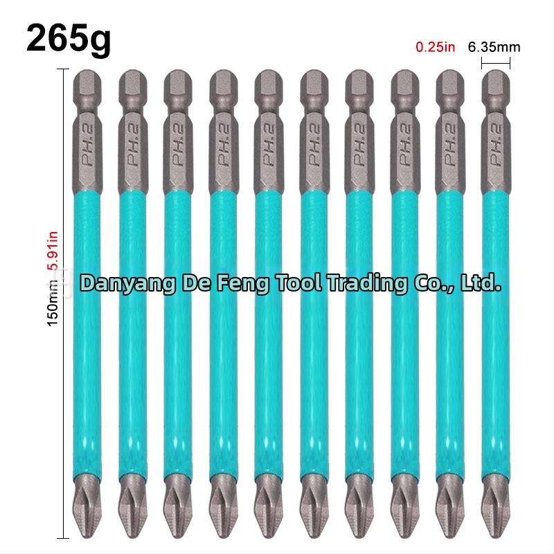 Bit S2 protišmykový pre elektrické a pneumatické skrutkovače, kríž PH2, magnetický, vysoká tvrdosť, dĺžka 25–150 mm