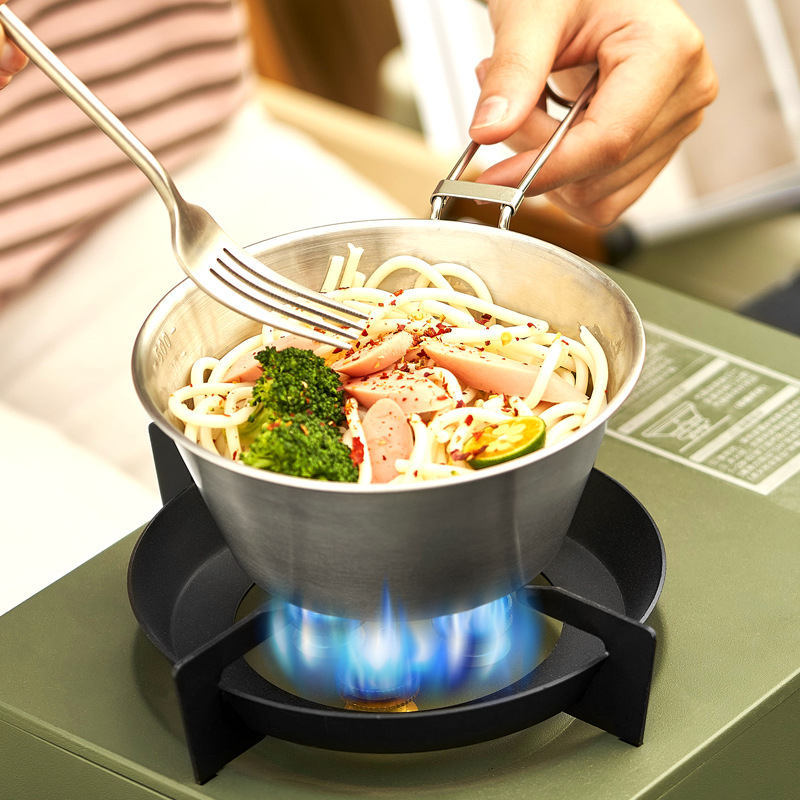 Bol de salată din oțel inoxidabil 304, vas circular pentru mese, design minimalist modern, bol pentru picnic și condimente, diametru 12–12,9 cm sau 14–14,9 cm