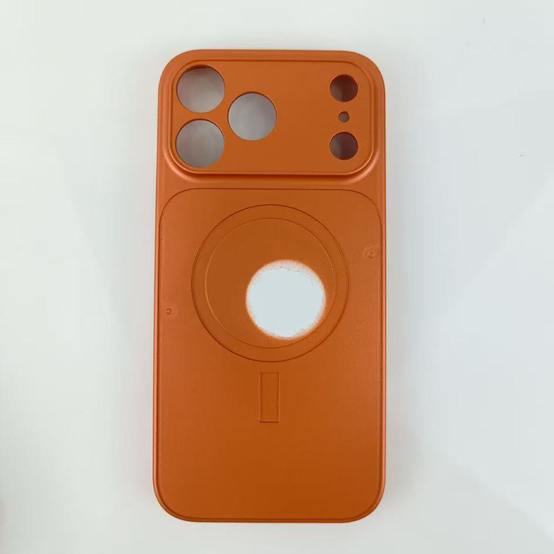 Carcasă TPU pentru iPhone 17 Pro cu fereastră mare, magnet 2 în 1, margine moale cu caneluri