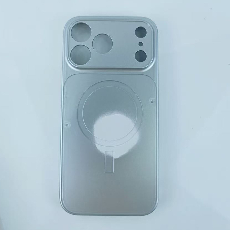 Carcasă TPU pentru iPhone 17 Pro cu fereastră mare, magnet 2 în 1, margine moale cu caneluri