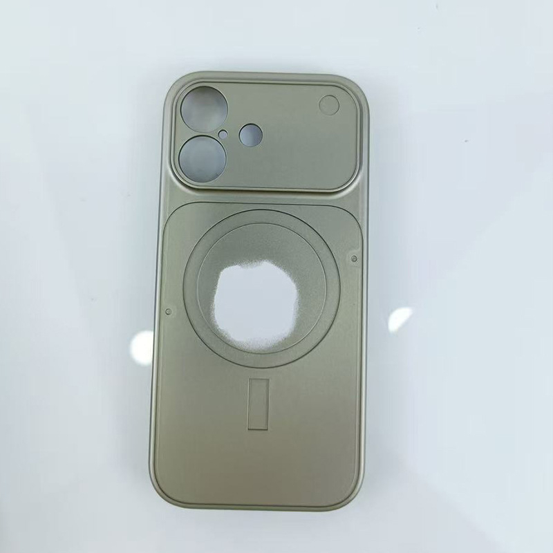 Carcasă TPU pentru iPhone 17 Pro cu fereastră mare, magnet 2 în 1, margine moale cu caneluri