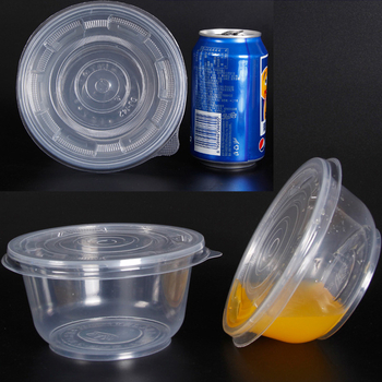 Capac circular din plastic pentru bol, de unică folosință, uz comercial, cu pereți îngroșați, pentru ambalare take-away