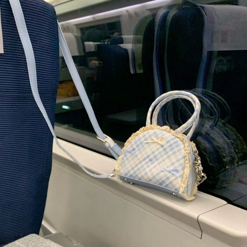 Macaron mini torbica za ruževe, žene, slatka mašna - torba preko ramena / crossbody