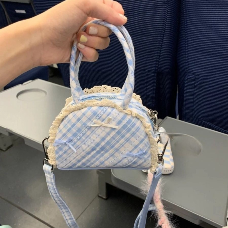 Macaron mini torbica za ruževe, žene, slatka mašna - torba preko ramena / crossbody
