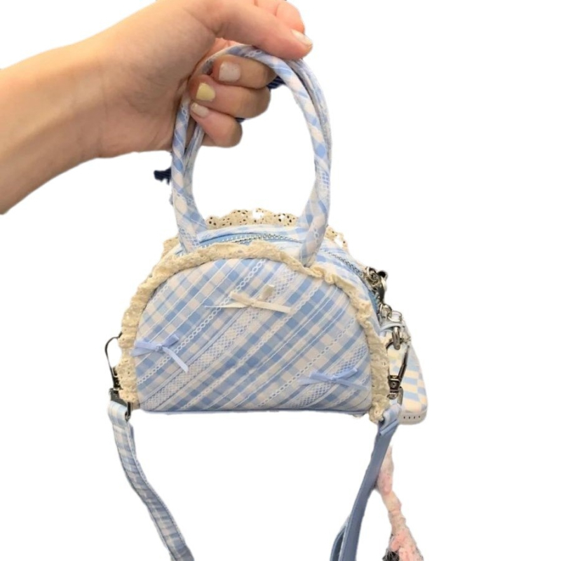 Macaron mini torbica za ruževe, žene, slatka mašna - torba preko ramena / crossbody
