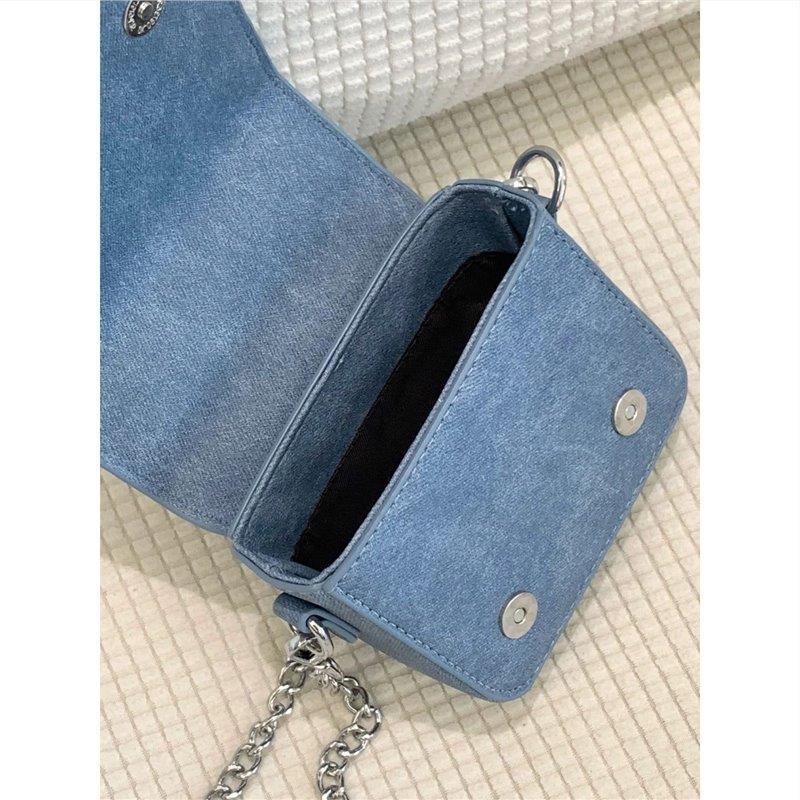 Nišni dizajn torba preko ramena s denim zvijezdom – mini lančana torbica, luksuzan dojam