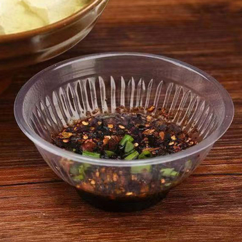 Vas plastic de unică folosință, 130 ml, pentru sosuri de hot pot, sos de înmuiere, condimente pentru gyoza, oțet și sos de soia.