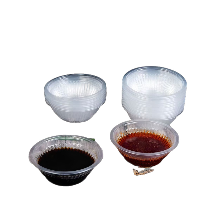 Vas plastic de unică folosință, 130 ml, pentru sosuri de hot pot, sos de înmuiere, condimente pentru gyoza, oțet și sos de soia.