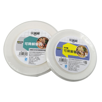Farfurie de unică folosință din hârtie, de calitate alimentară, groasă, biodegradabilă, rotundă, 160×160×5 mm, pentru grătar și uz casnic