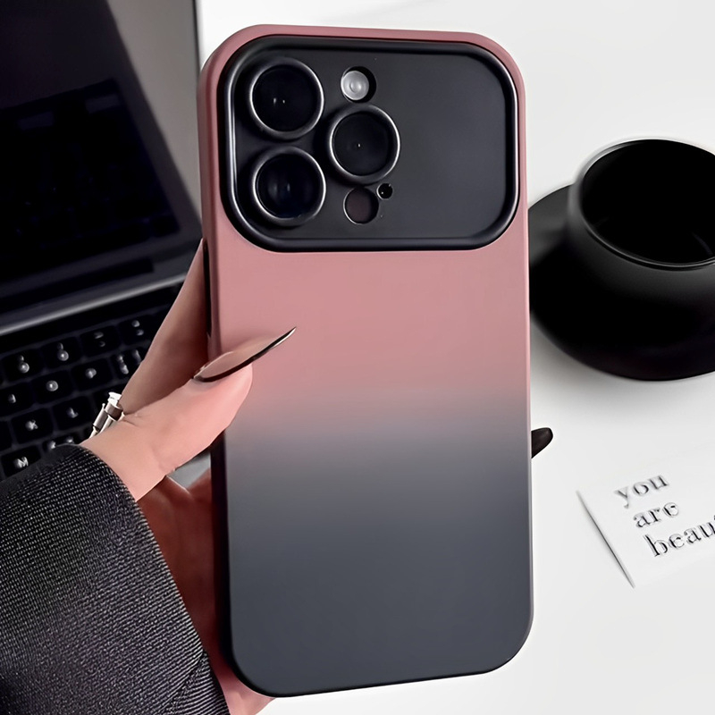 Carcasă pentru iPhone cu gradient de culoare și protecție anti-cădere pentru iPhone 11, 12 Pro, 14 Pro și iPhone 15 – design minimalist