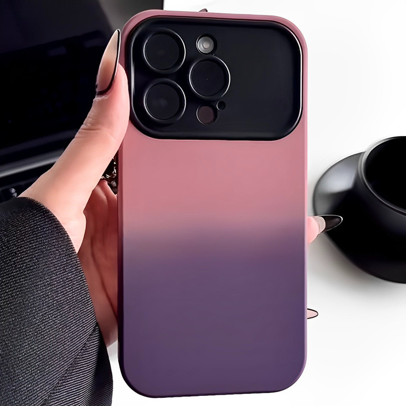 Carcasă pentru iPhone cu gradient de culoare și protecție anti-cădere pentru iPhone 11, 12 Pro, 14 Pro și iPhone 15 – design minimalist
