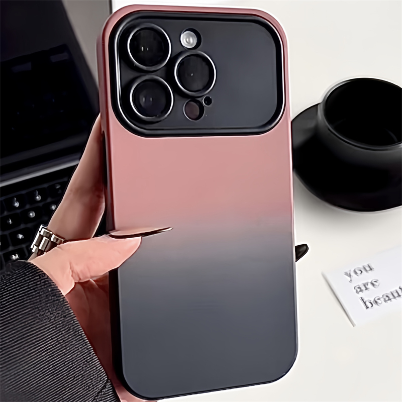 Carcasă pentru iPhone cu gradient de culoare și protecție anti-cădere pentru iPhone 11, 12 Pro, 14 Pro și iPhone 15 – design minimalist