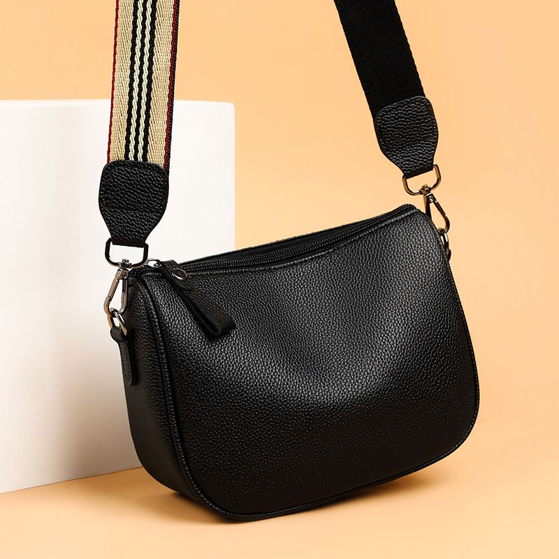 Ženska torbica od meke PU kože, sedlo stil, široka naramenica, crossbody casual-retro stil, 2026 novi model