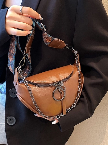 Retro torbica ispod pazuha, 2025 proljeće-ljeto, ženska mala crossbody torba, oblik sedla
