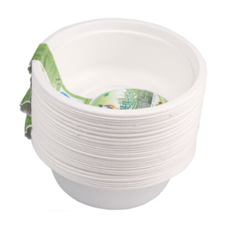 Farfurii de unică folosință din hârtie, boluri din hârtie, veselă de uz casnic din hârtie, farfurii albe de servire groase, farfurii pentru tort de ziua de naștere, ambalaj cu 8 buc.