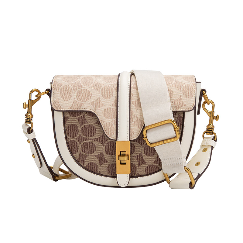 Ženska torbica od prave kože s polukružnim oblikom, 2025 nova moda, svestrana i visoke kvalitete crossbody torba, retro torba u stilu sedla, mala veličina.