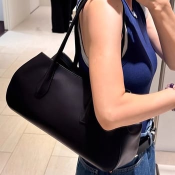Row Saddle Bag Alger, torba preko ramena od kože prvog sloja, minimalističkog stila, dnevna tote torba za žene