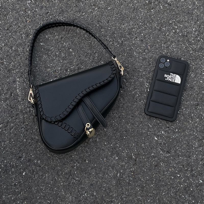 Crna PU sjedala torbica za žene, mala, crossbody, gradski stil