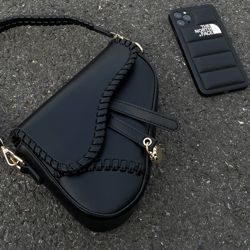 Crna PU sjedala torbica za žene, mala, crossbody, gradski stil