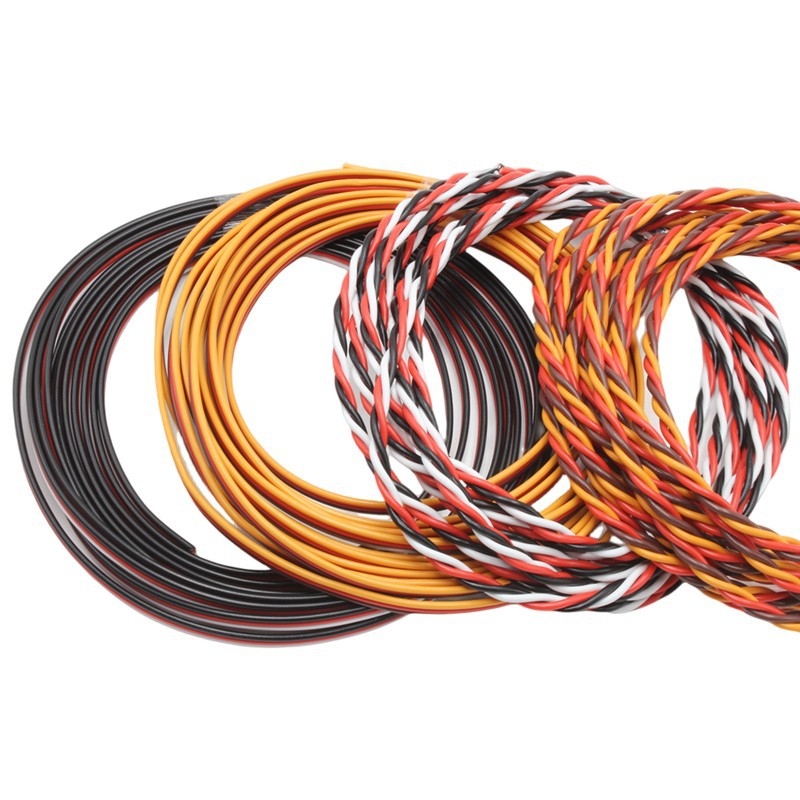 Cablu de extensie pentru servomotor, 3P, negru, roșu, alb, maro, roșu, portocaliu, din cablu răsucit, rezistent la abraziune și impermeabil, 60 nuclee și 30 nuclee
