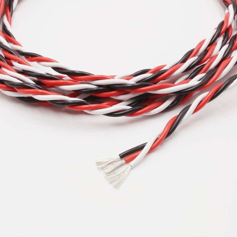 Cablu de extensie pentru servomotor, 3P, negru, roșu, alb, maro, roșu, portocaliu, din cablu răsucit, rezistent la abraziune și impermeabil, 60 nuclee și 30 nuclee